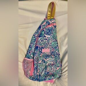 *EUC* Simply Southern Sling Backpack - Seashell Pink, Blue, Prep, Beach, School